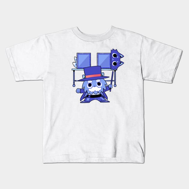 Cat Magician Kids T-Shirt by TEBA